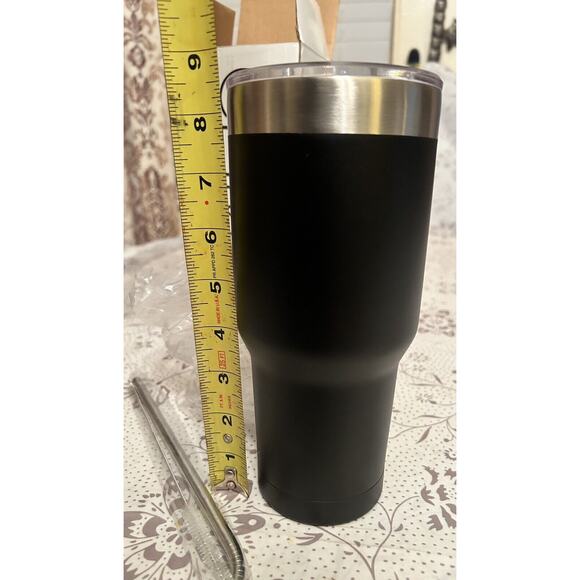 Boroux Climate 30oz Tumbler with Straw - Black - Stainless Steel - (NEW) - Picture 4 of 7